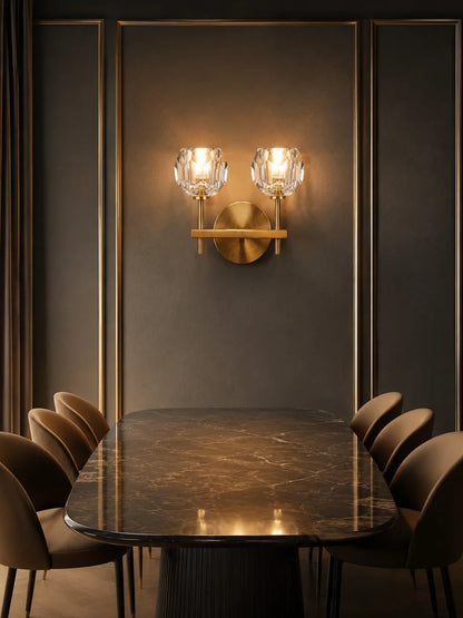Ebony Crystal Classic Wall Lights