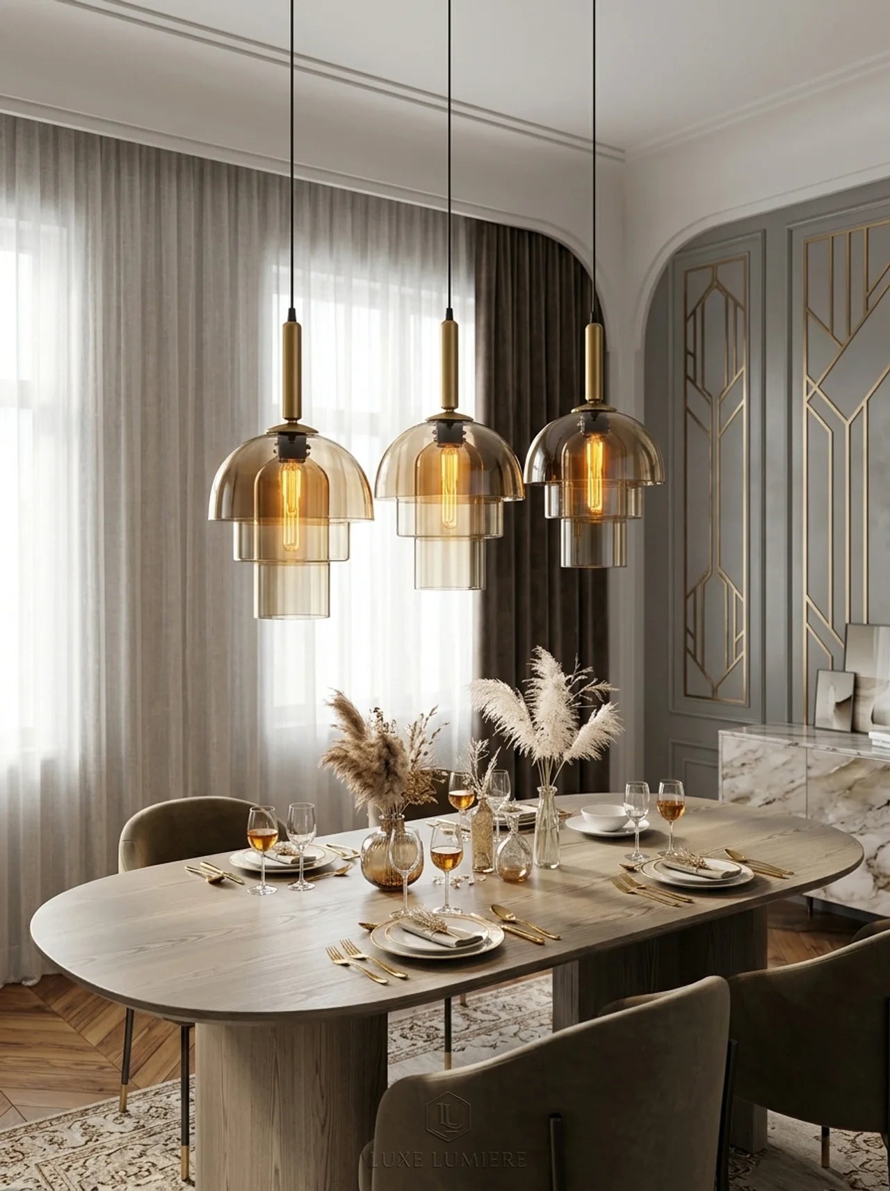 Champagne Glass Elegant Pendant