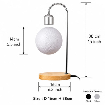 Selene Magnetic Levitation Moon Lamp | Floating LED Night Light