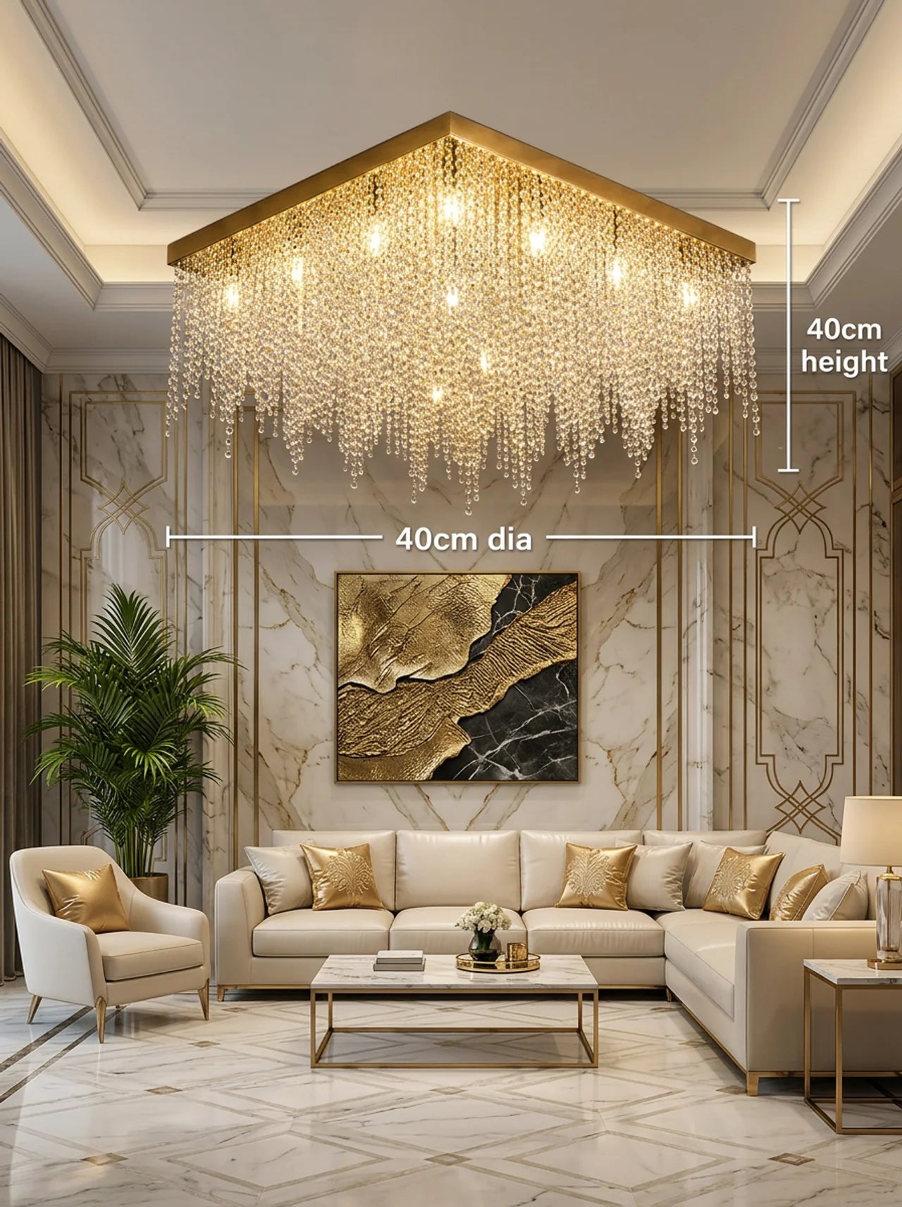 Auren Square Frame Ceiling Lamp