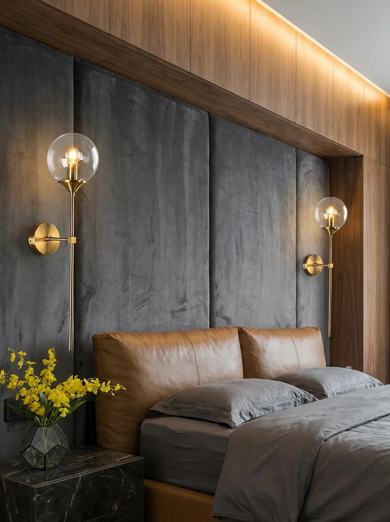 Eclipse Glass Ball Modern Wall Lamp