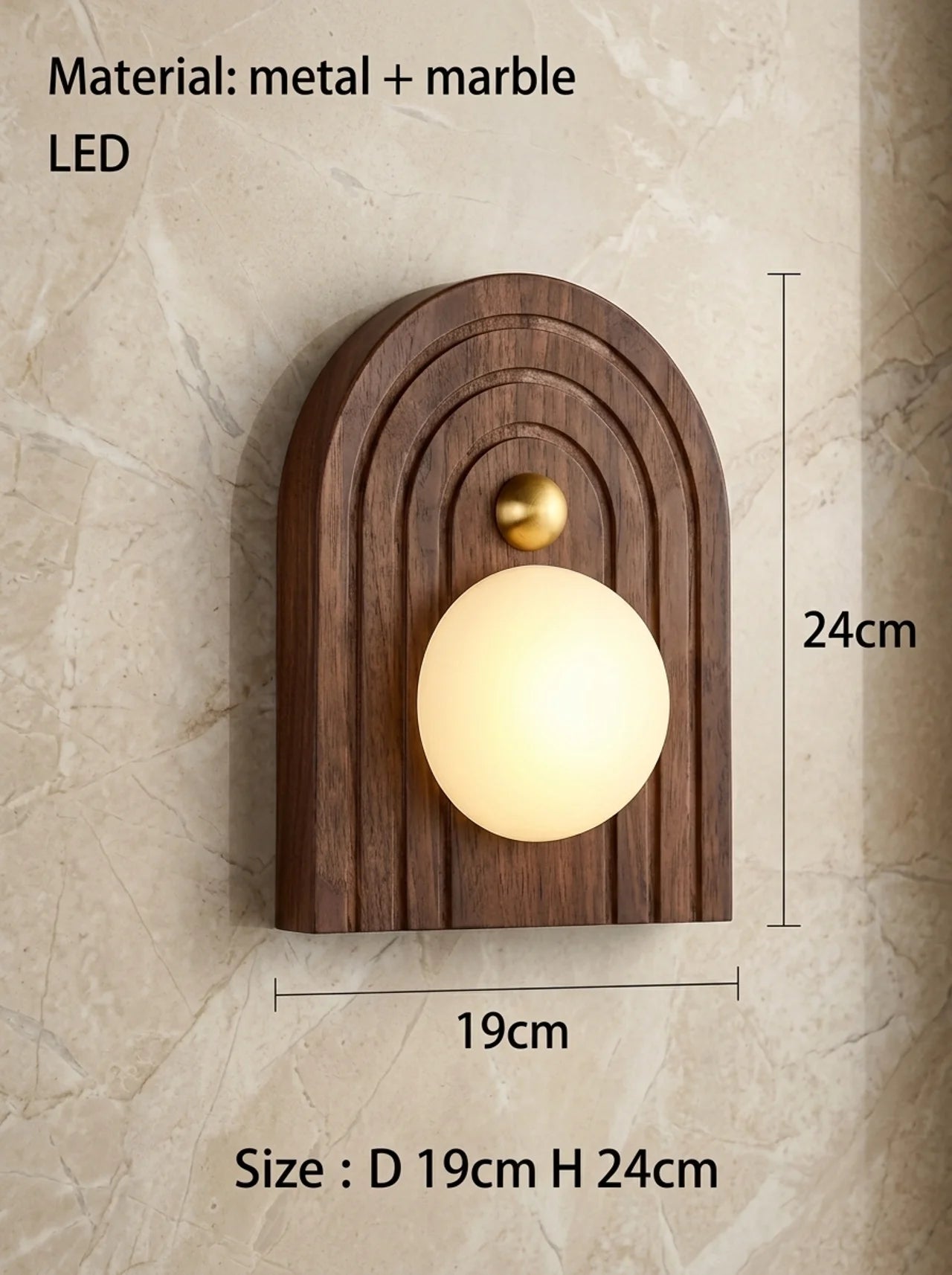 Zynella Crescent Modern Wall Light