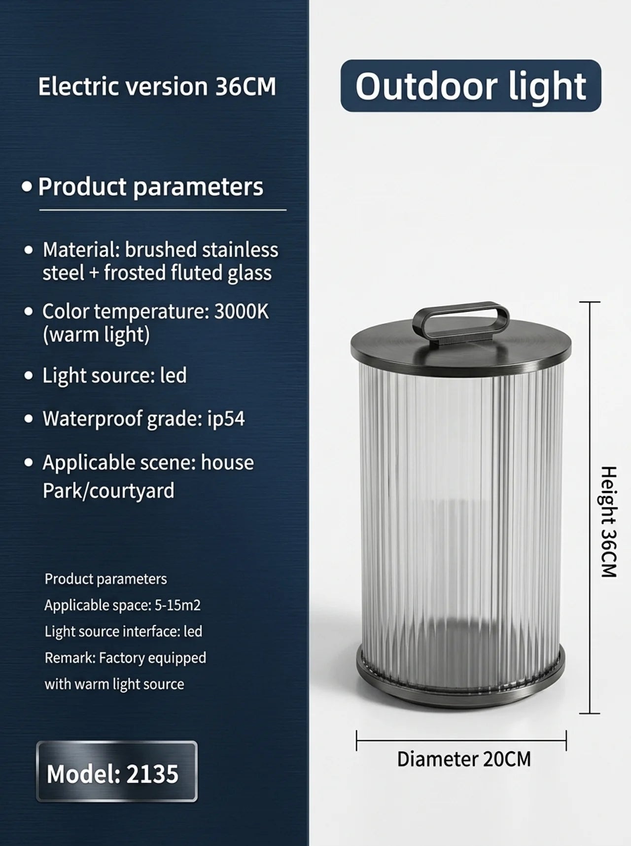 Elvy Villa Waterproof Garden Lamp