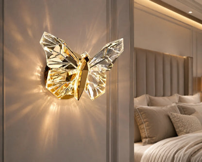 Crystal Butterfly Wall Lamp