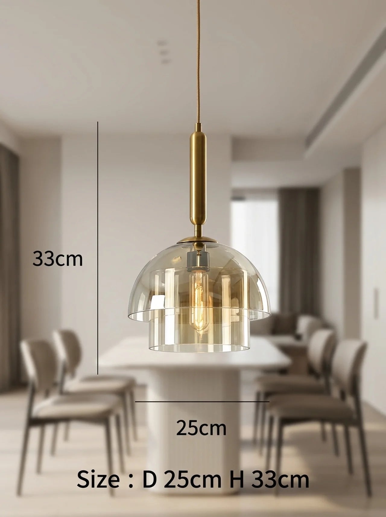 Champagne Glass Elegant Pendant