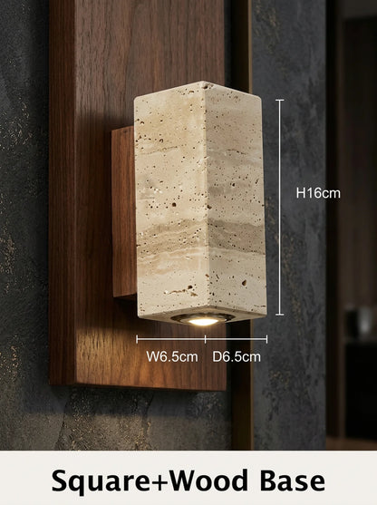 Ebony Travertine Wall Light