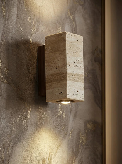 Ebony Travertine Wall Light