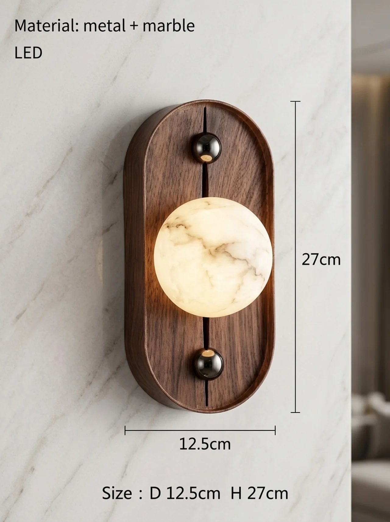 Zynella Crescent Modern Wall Light