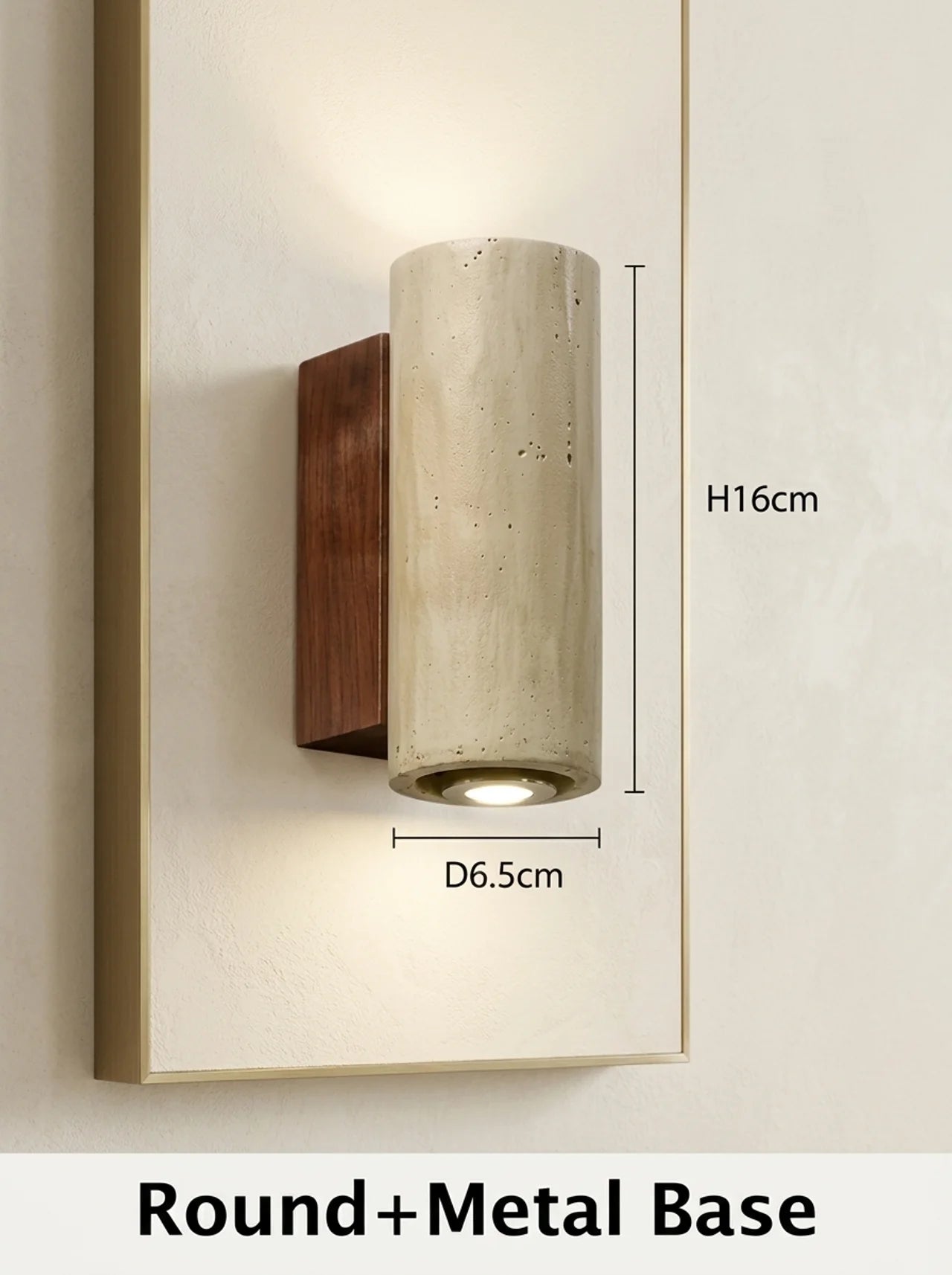 Ebony Travertine Wall Light