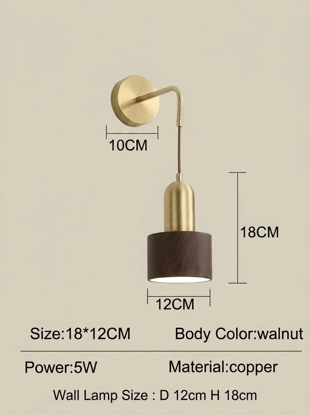 Oakflare Wooden Wall Lamp