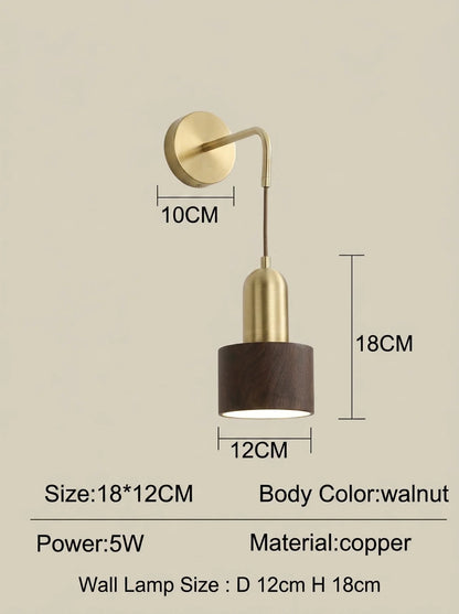 Oakflare Wooden Wall Lamp