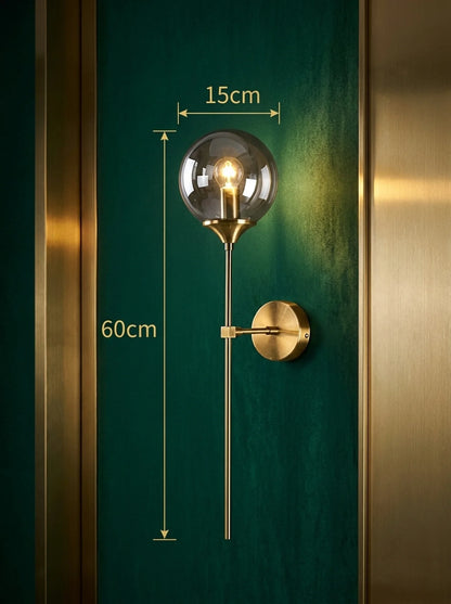 Eclipse Glass Ball Modern Wall Lamp