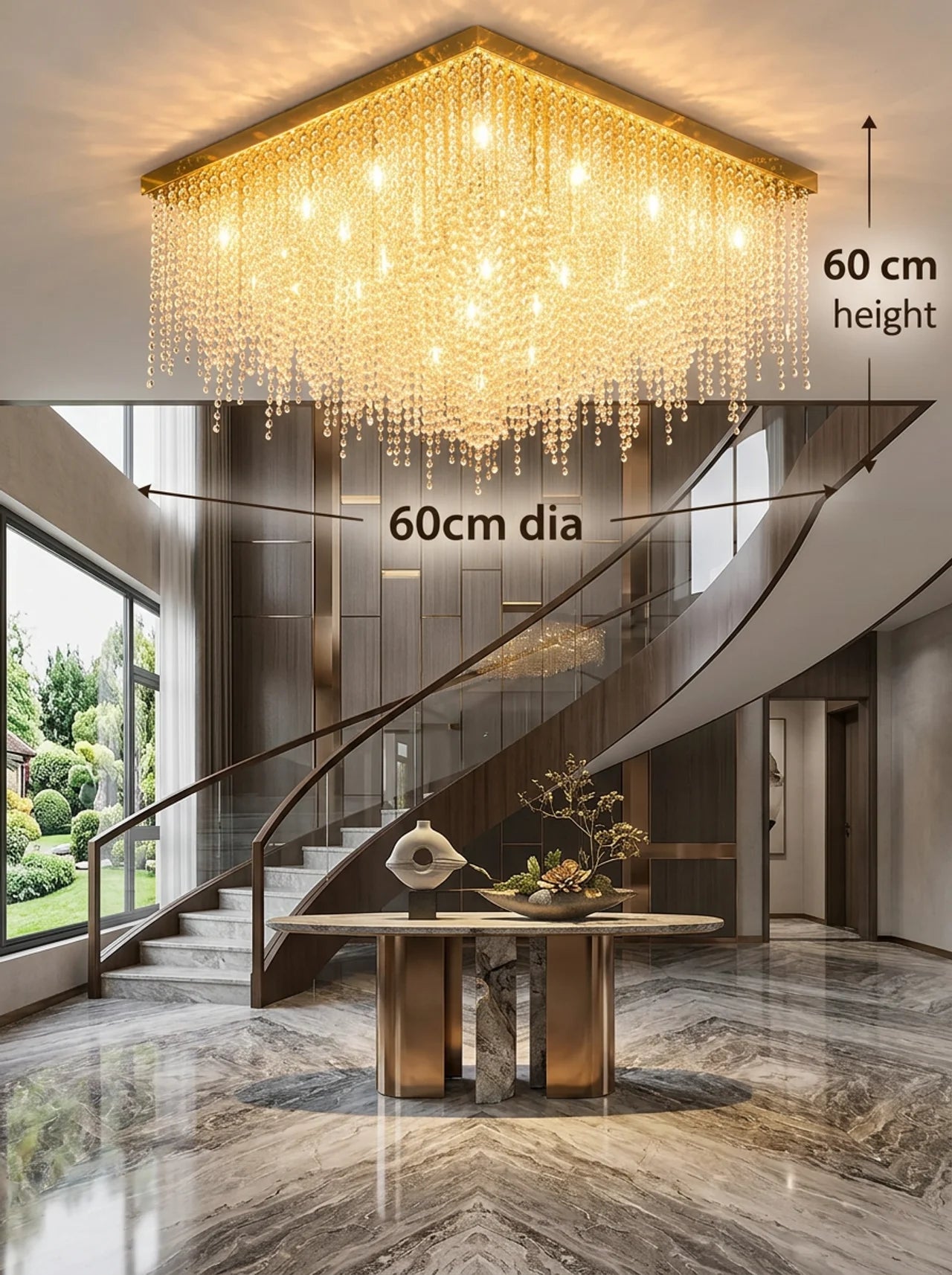 Auren Square Frame Ceiling Lamp
