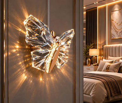 Crystal Butterfly Wall Lamp