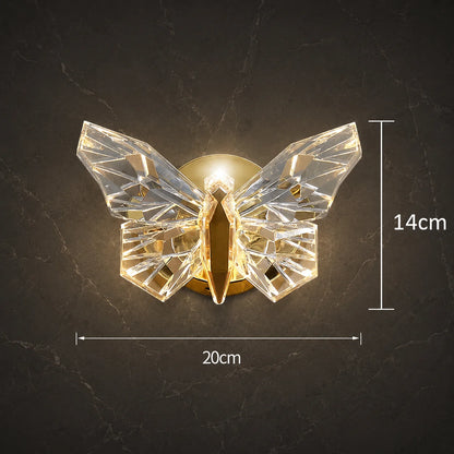 Crystal Butterfly Wall Lamp