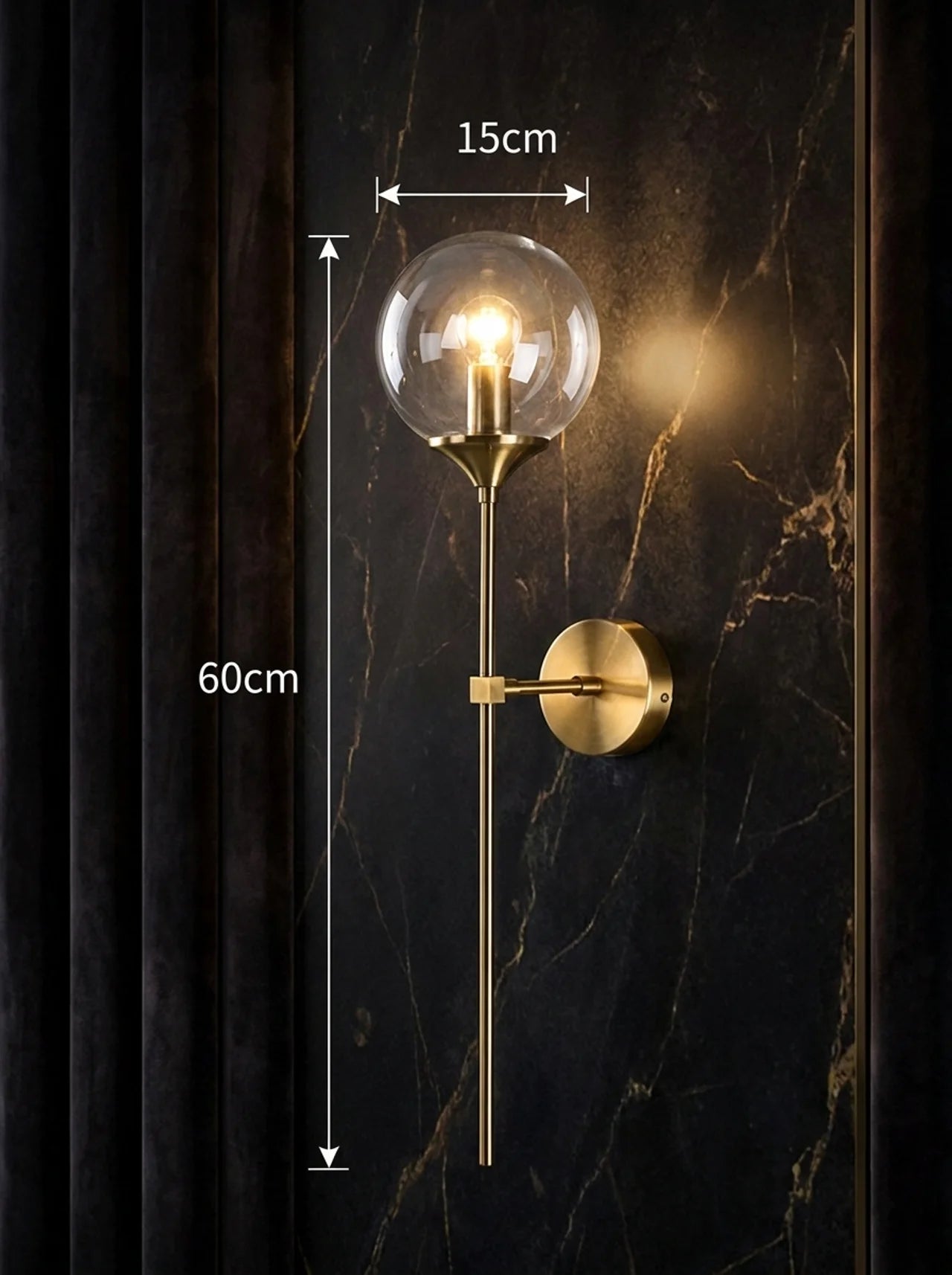 Eclipse Glass Ball Modern Wall Lamp