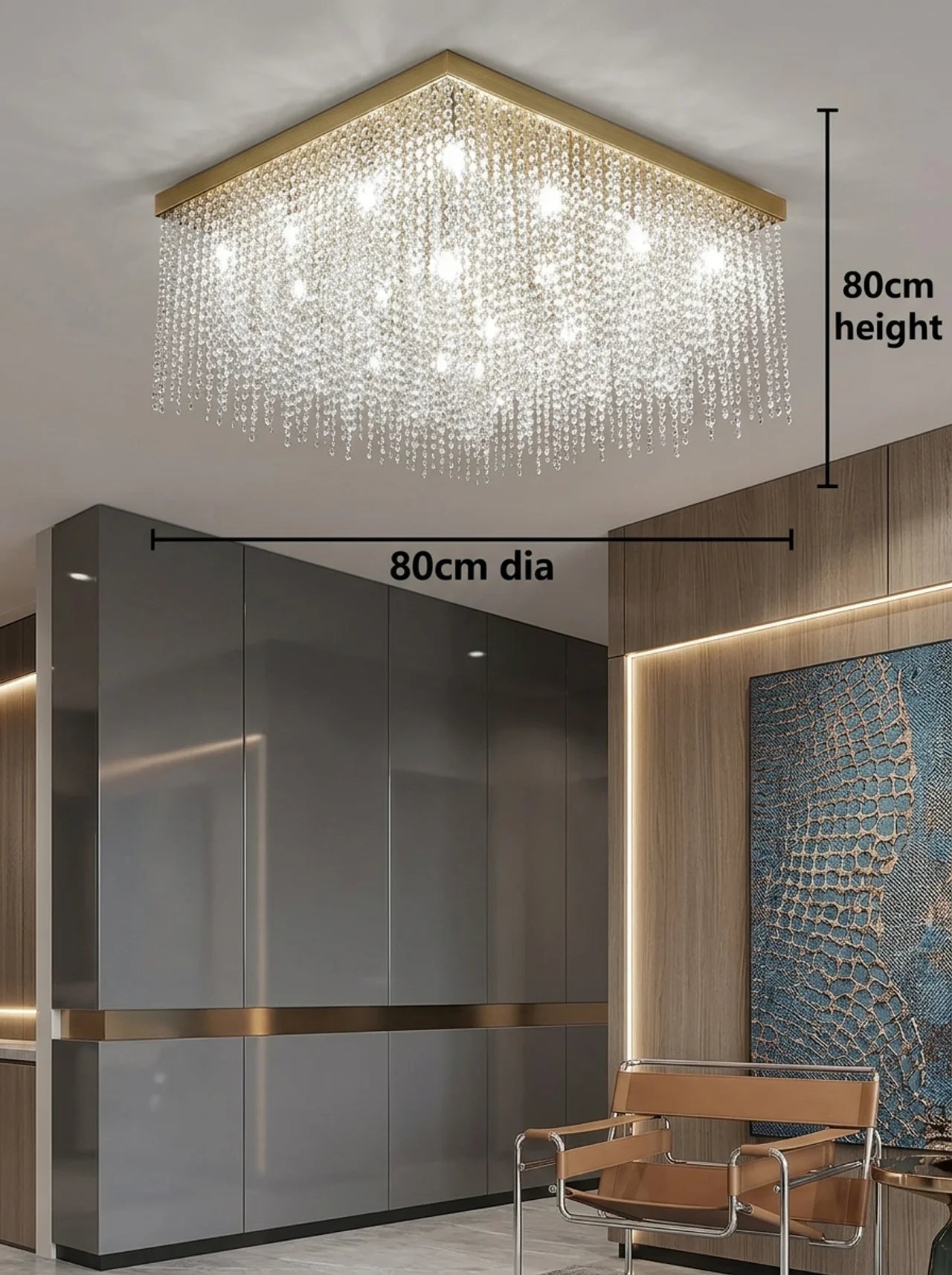 Auren Square Frame Ceiling Lamp