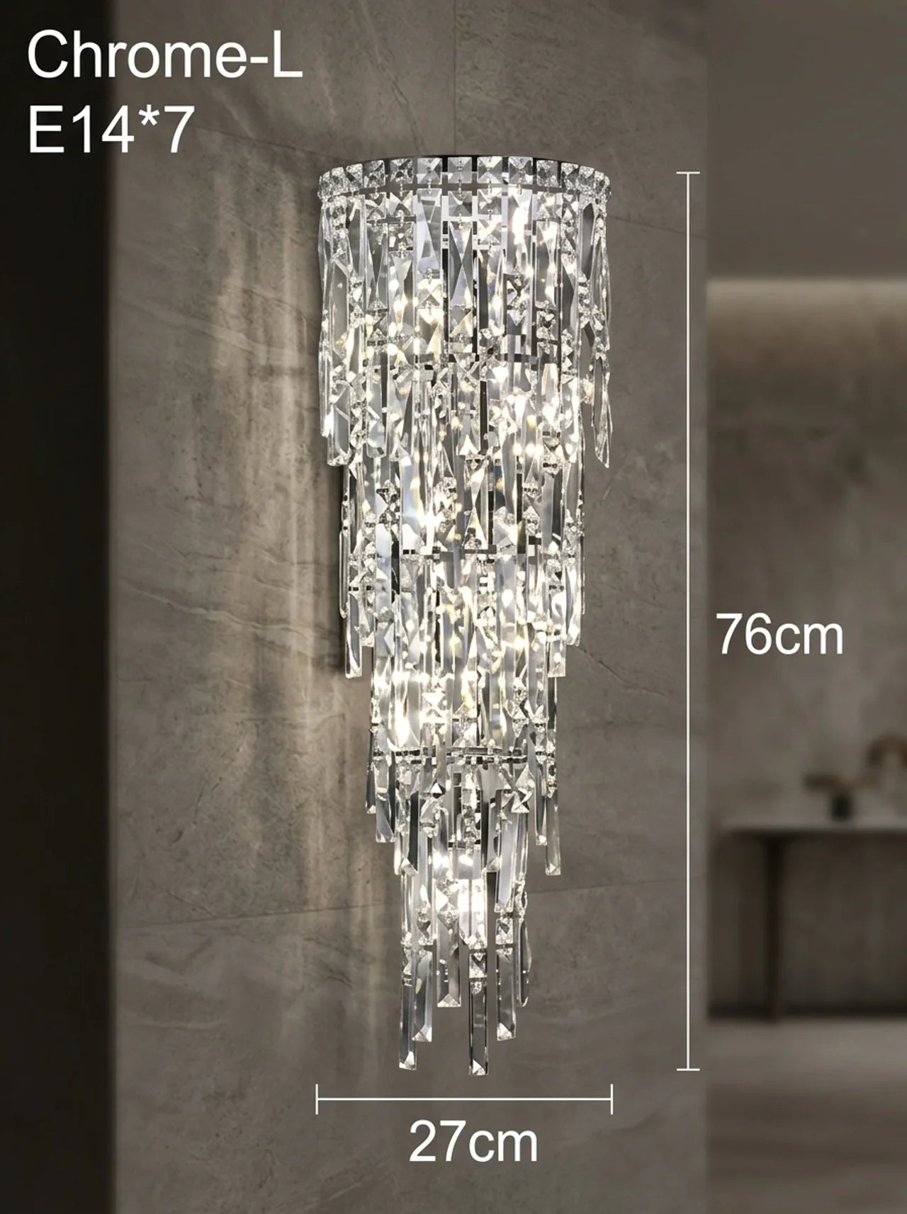 Crystal Rainfall Wall Lamp