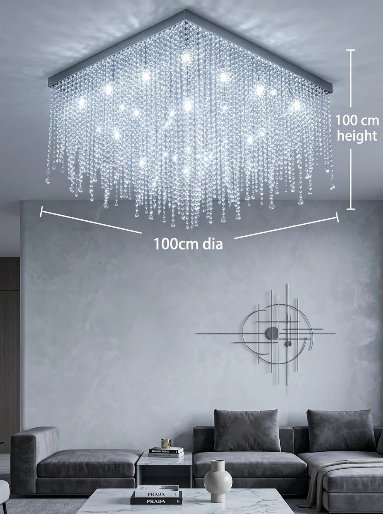 Auren Square Frame Ceiling Lamp