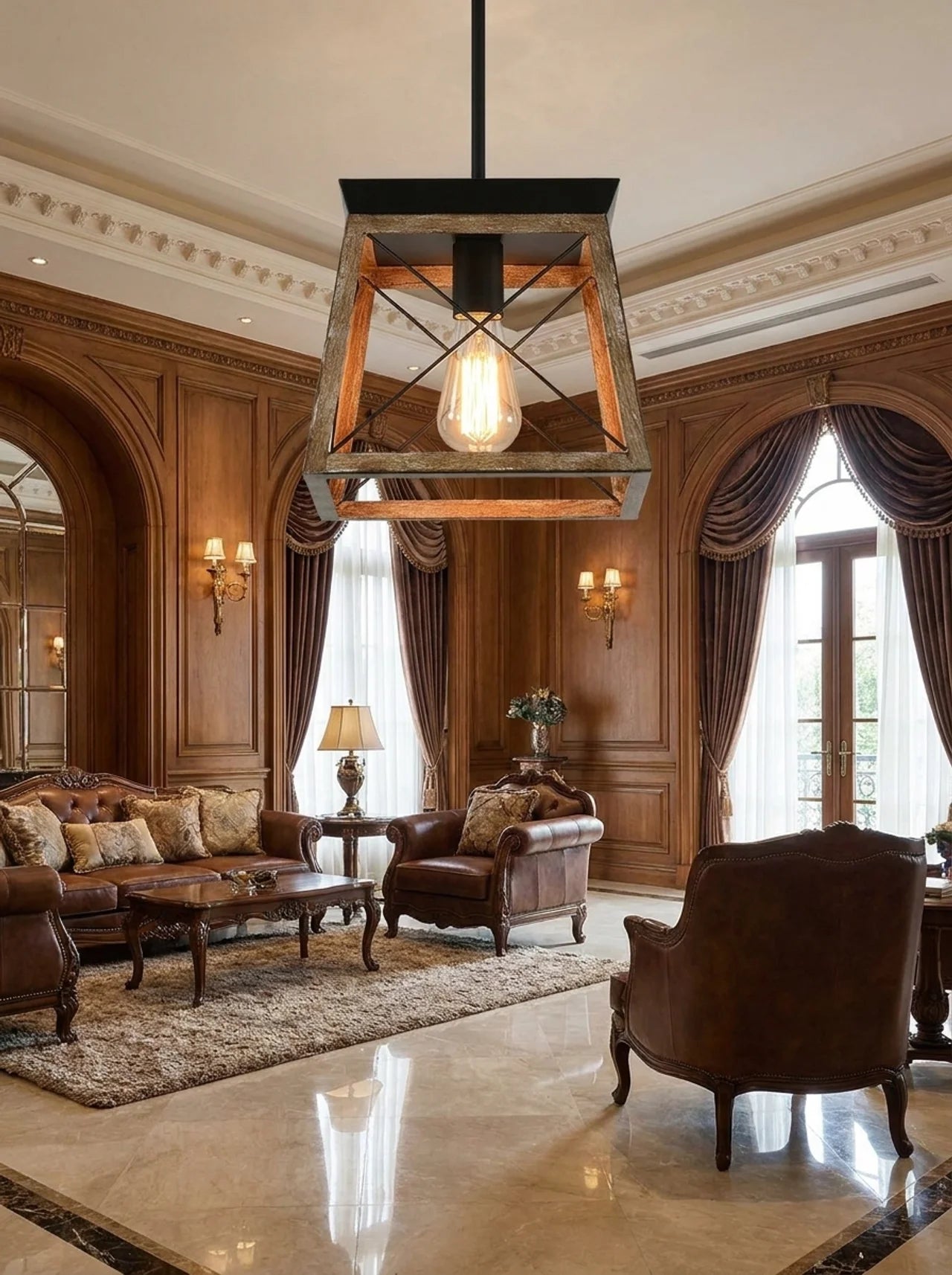 Elaris Mid-Century Crystal Chandelier