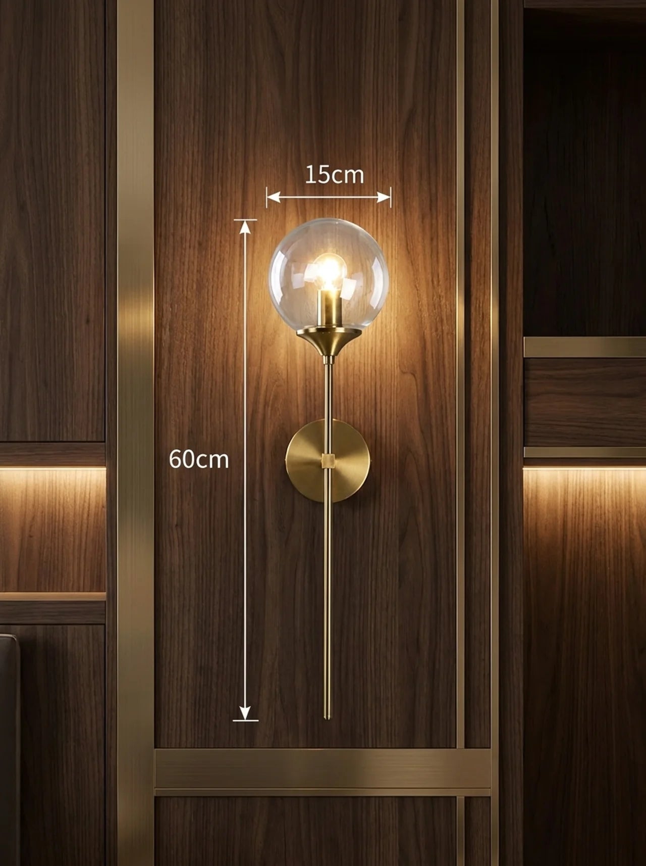 Eclipse Glass Ball Modern Wall Lamp