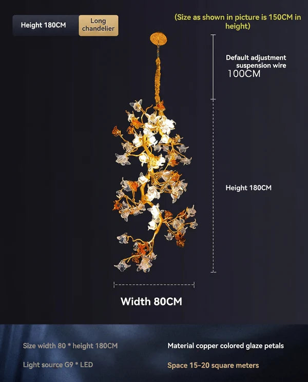 Zynella Willow Branch Modern Crystal Wall Light