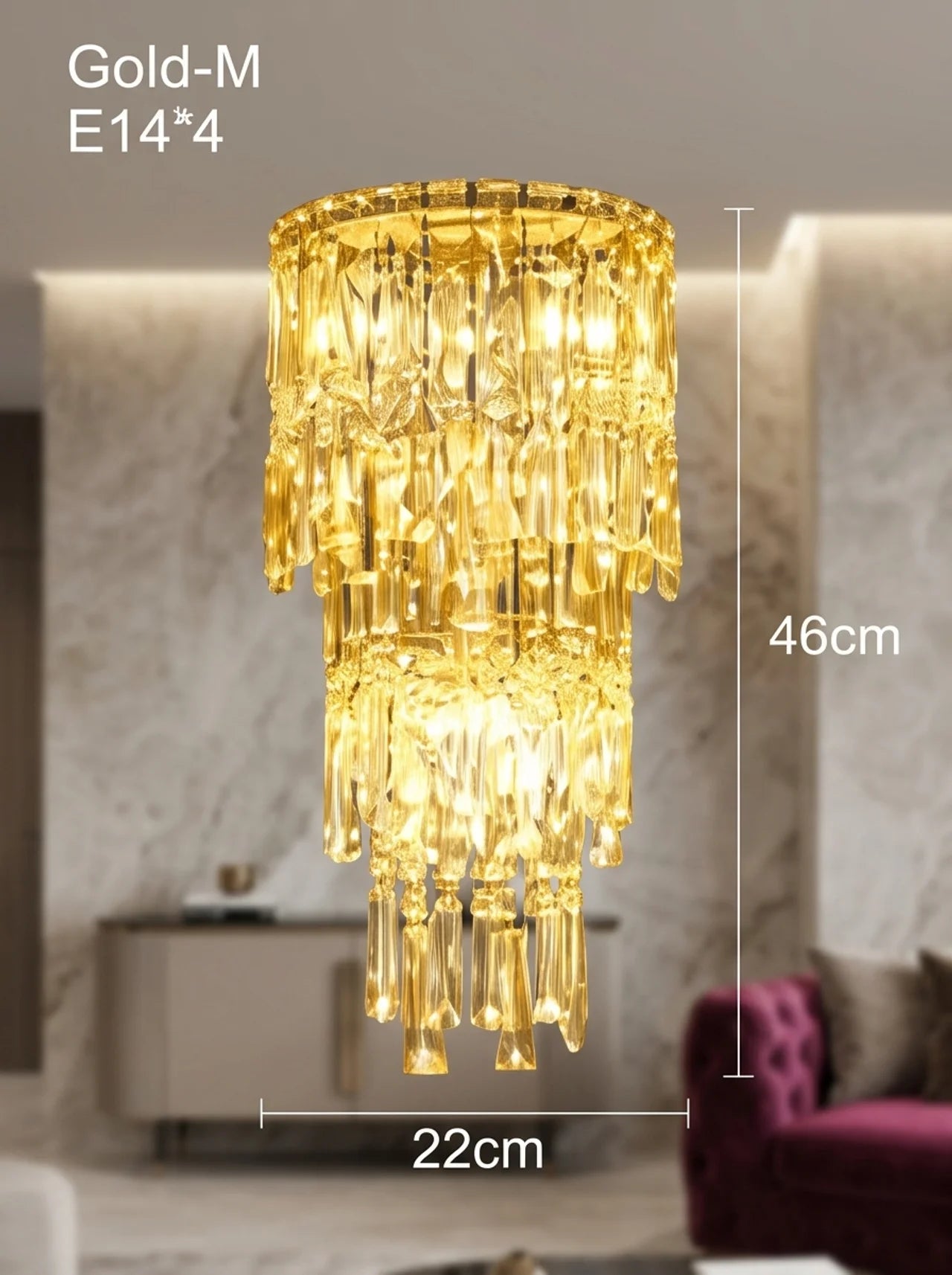 Crystal Rainfall Wall Lamp