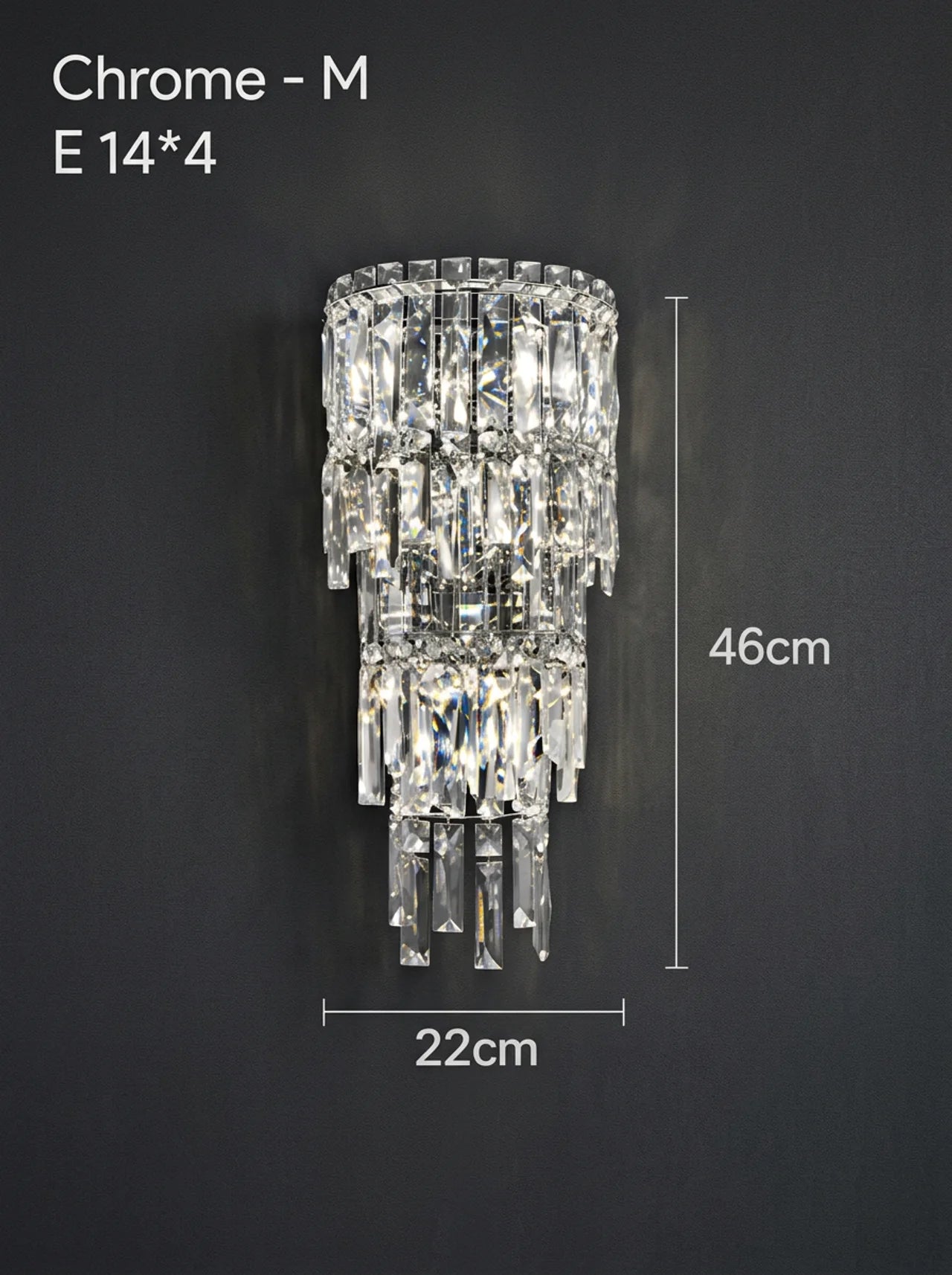 Crystal Rainfall Wall Lamp