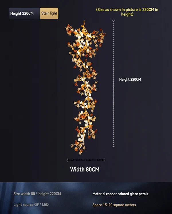 Zynella Willow Branch Modern Crystal Wall Light