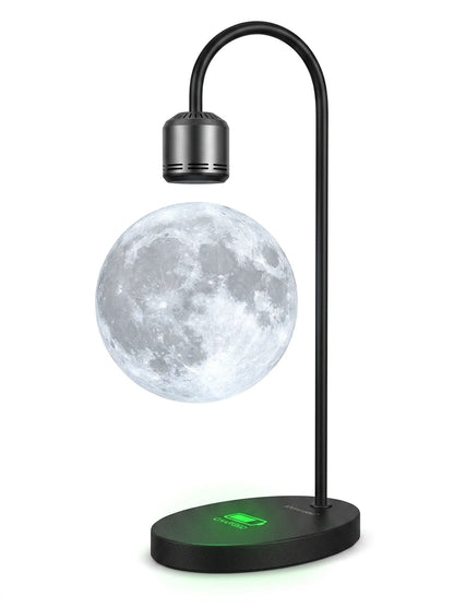 Moon lamp with adjustable stand on a white background