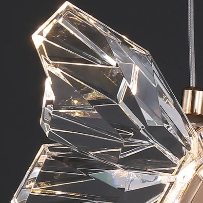 Crystal Butterfly Wall Lamp Modern  Luxury Gold Frame Light Fitting - Zynella