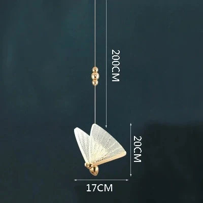 Soft lighting butterfly ceiling lamp