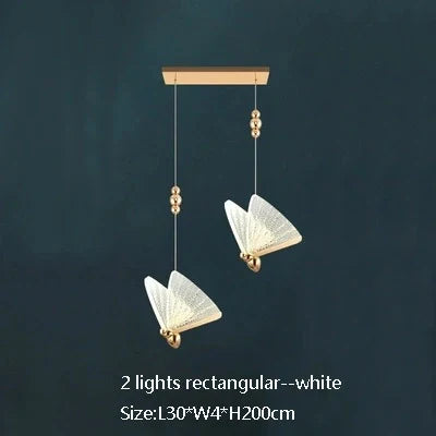 Stylish LED pendant butterfly look