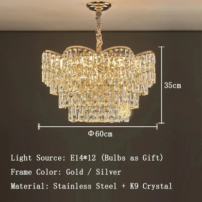 Stylish crystal LED ceiling chandelier
