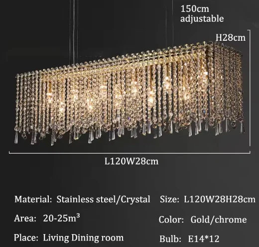Stylish crystal lamp for living & dining