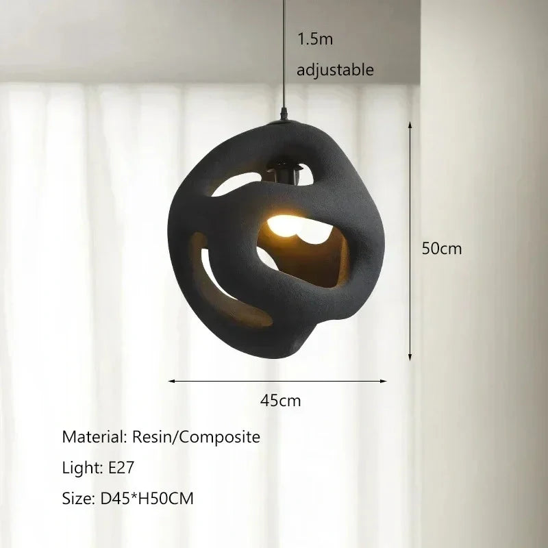 Stylish handmade resin LED ceiling lamp
