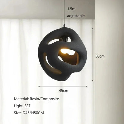 Stylish handmade resin LED ceiling lamp