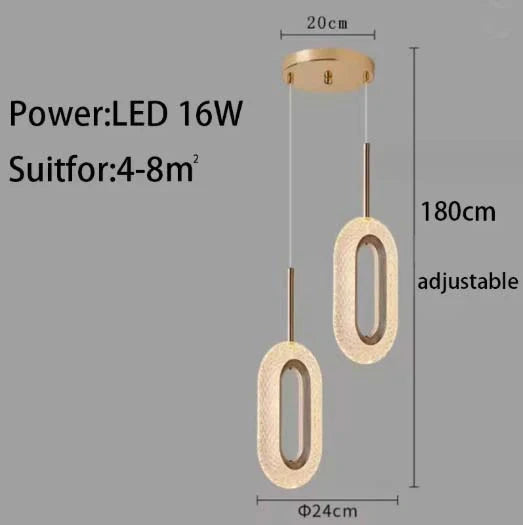 Two-Head LED Corridor Pendant – Sleek and Modern Lighting
