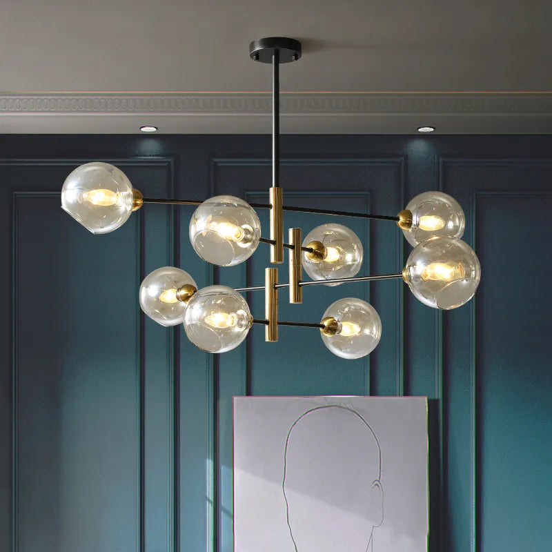 Embankment Chandelier Modern  Chic Glass Globe Pendant - Zynella