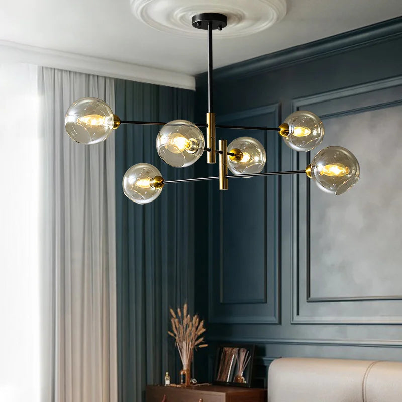 Embankment Chandelier Modern  Chic Glass Globe Pendant - Zynella