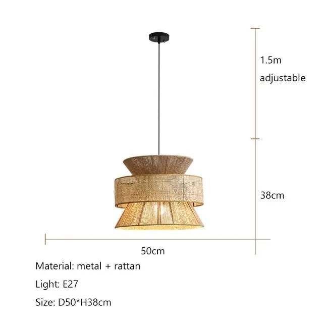 Zynella Hemp Rope  Wabi Sabi  Chandelier