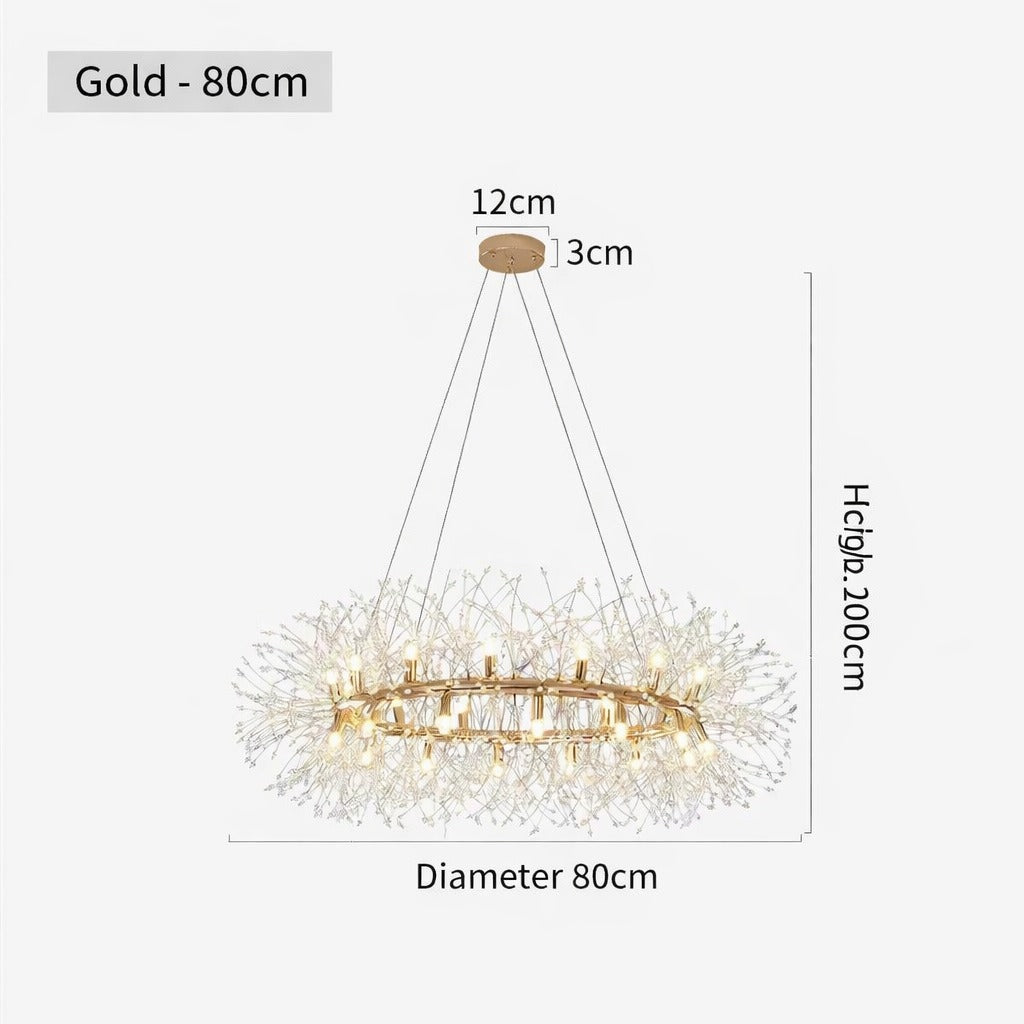 Zynella Dandelion Crystal LED Chandelier