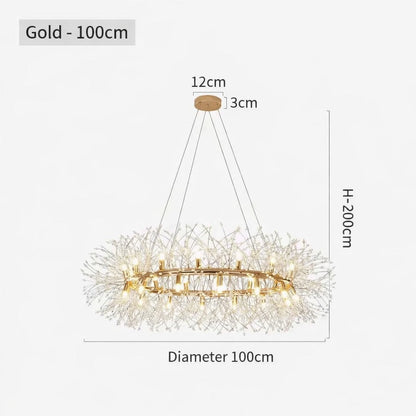 Zynella Dandelion Crystal LED Chandelier