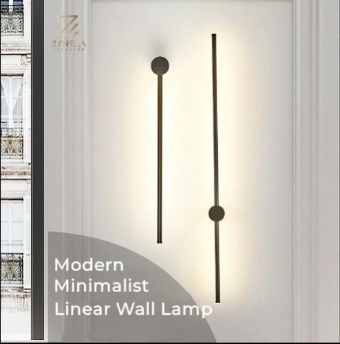 Yohan modern vintage brass pole wall lamp
