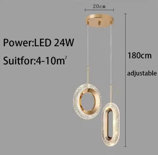 Zynella Bedside Pendant Side View – Contemporary LED Fixture