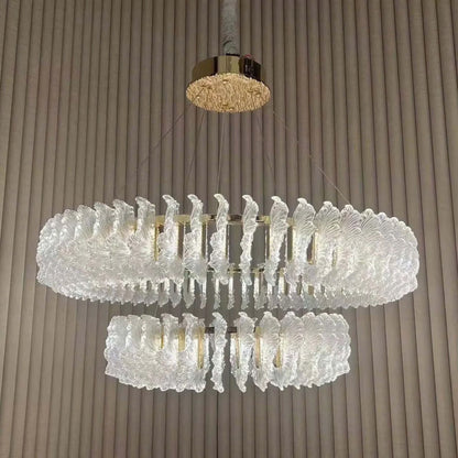 Zynella French Acrylic LED Pendant Chandelier – Modern Ceiling Light