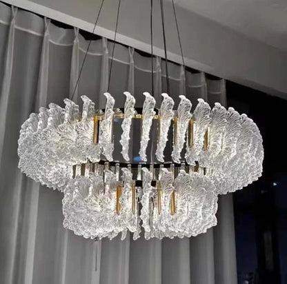 Zynella LED Pendant Chandelier – Elegant French Acrylic Design