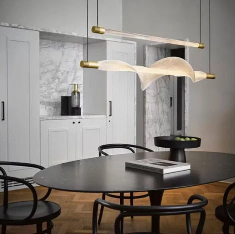 Zynella Linear Pendant Installed – Stylish Dining Area Light