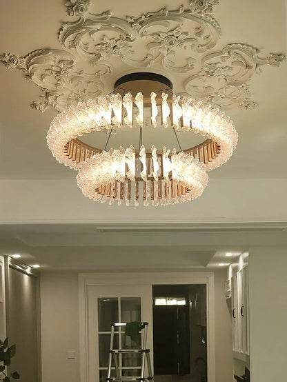 Zynella Pendant Chandelier Installed – Stylish Living Room Light