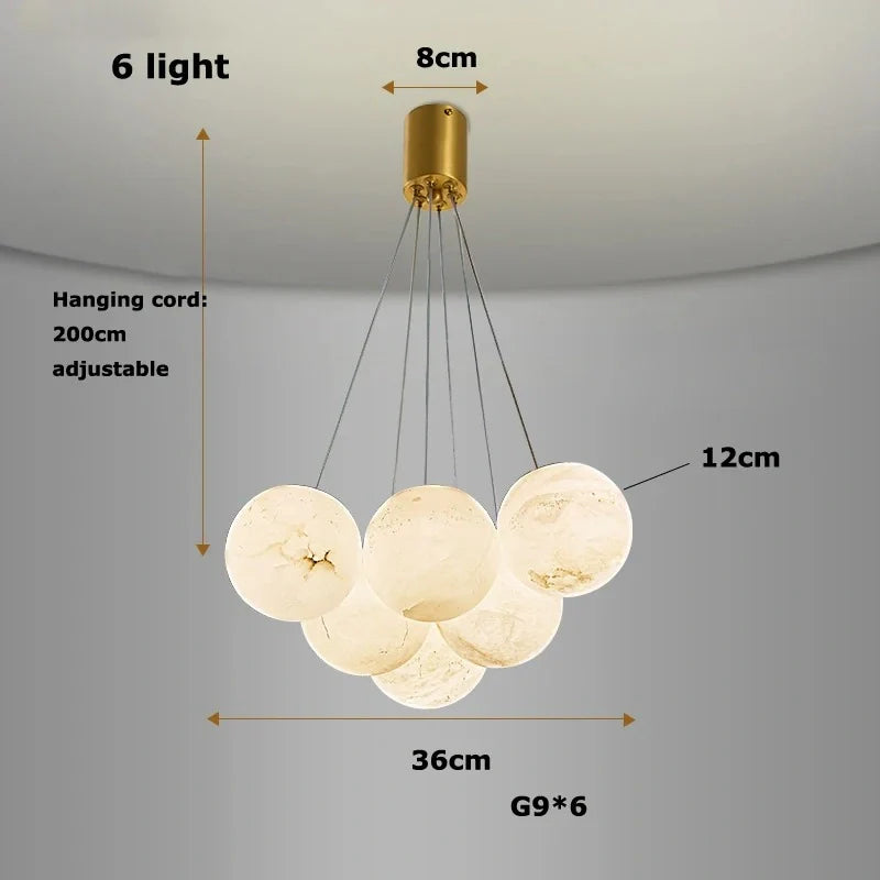 Zynella marble pendant light luxury